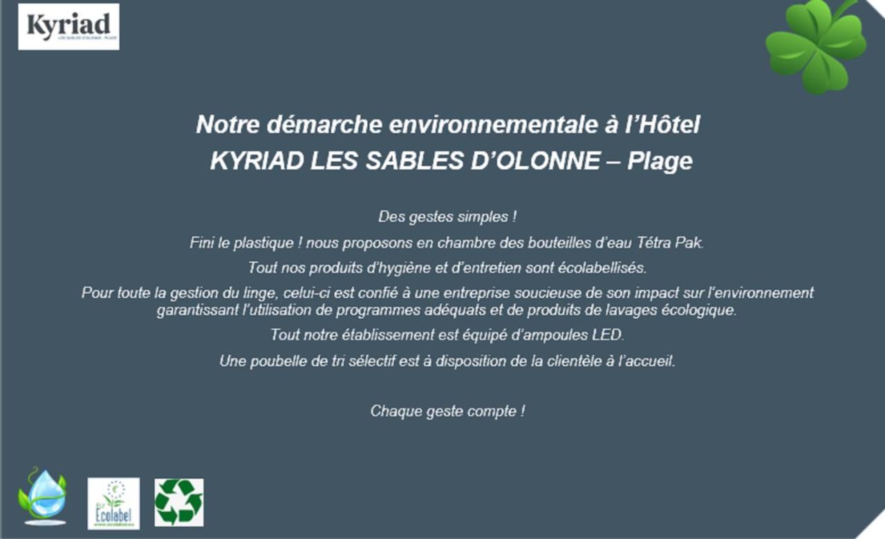 Kyriad Prestige Les Sables D'Olonne - Plage - Centre Des Congres Eksteriør billede